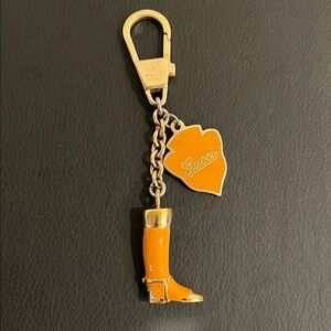 Authentic Gucci Orange Boot Key Charm Holder
